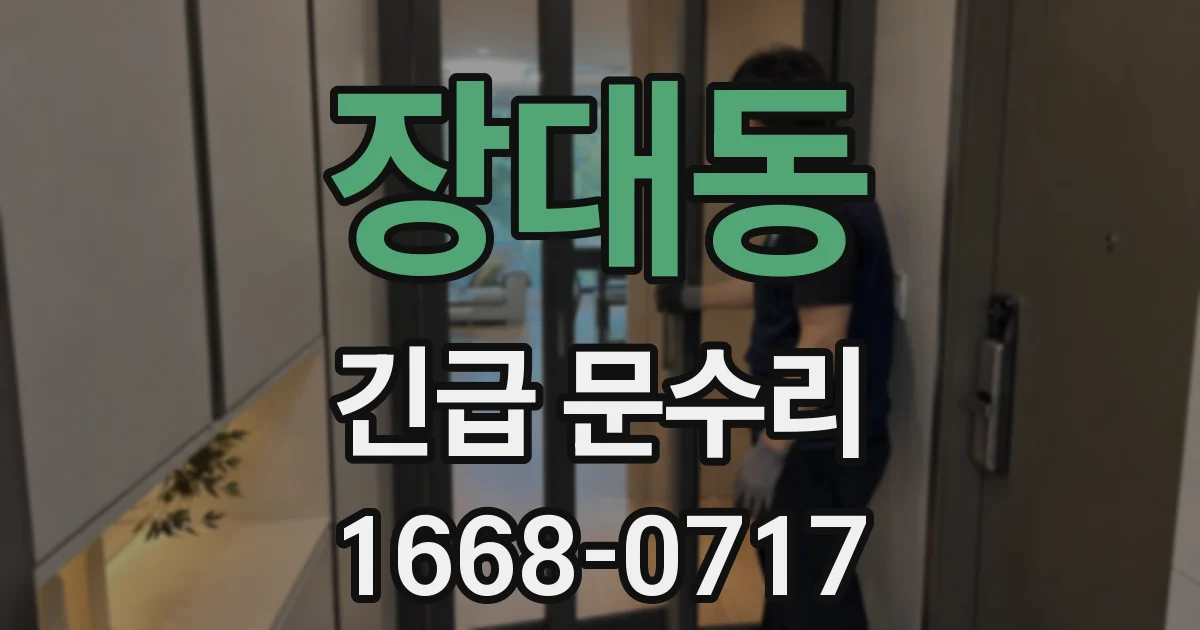 장대동 긴급 문수리