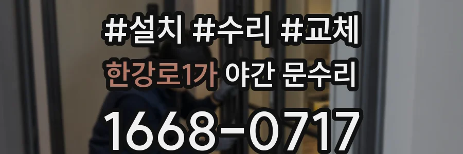 한강로1가 야간 문수리