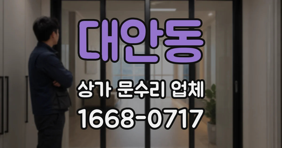대안동 상가 문수리 업체