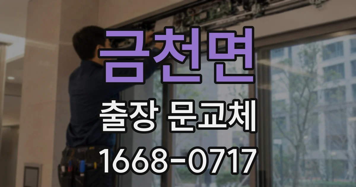 금천면 출장 문교체