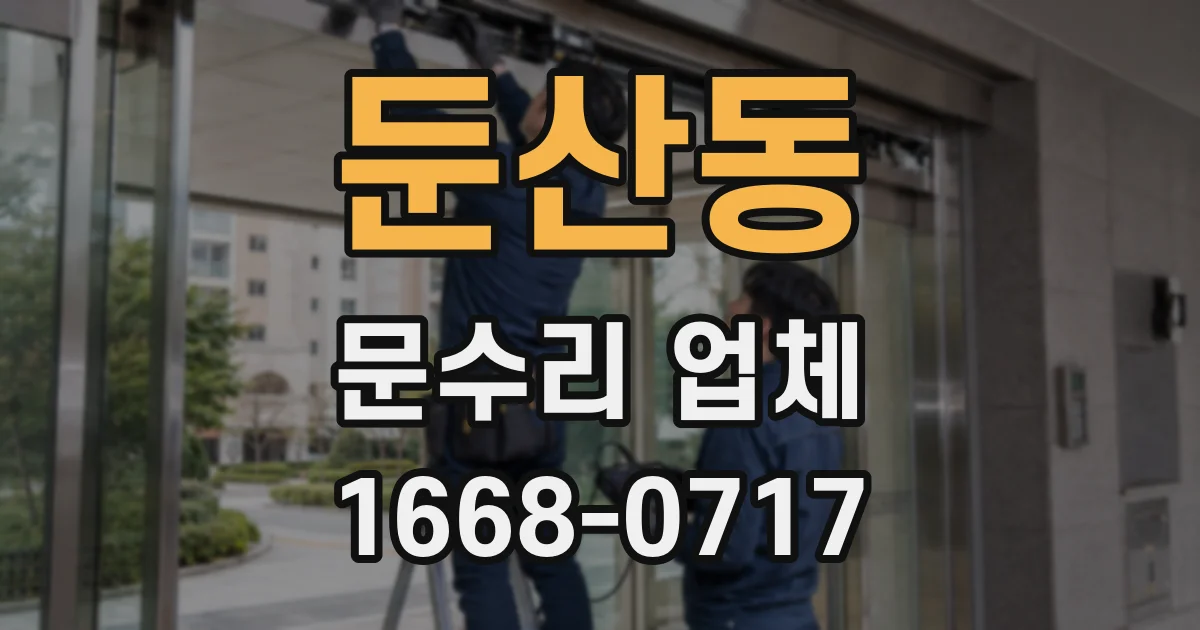 둔산동 문수리 업체