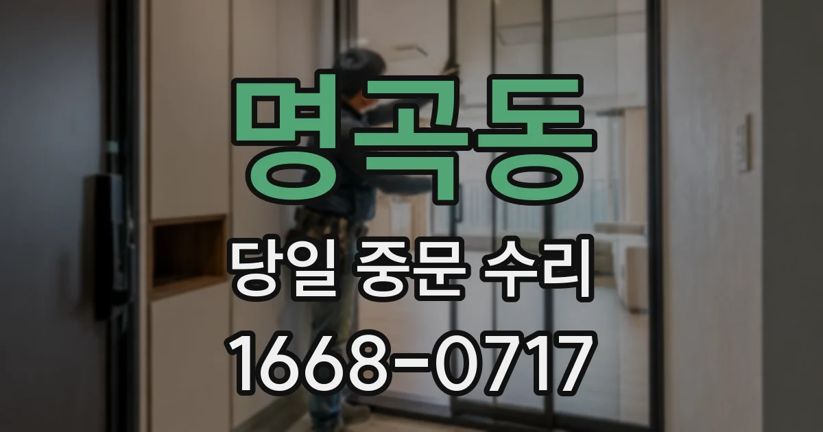명곡동 당일 중문 수리