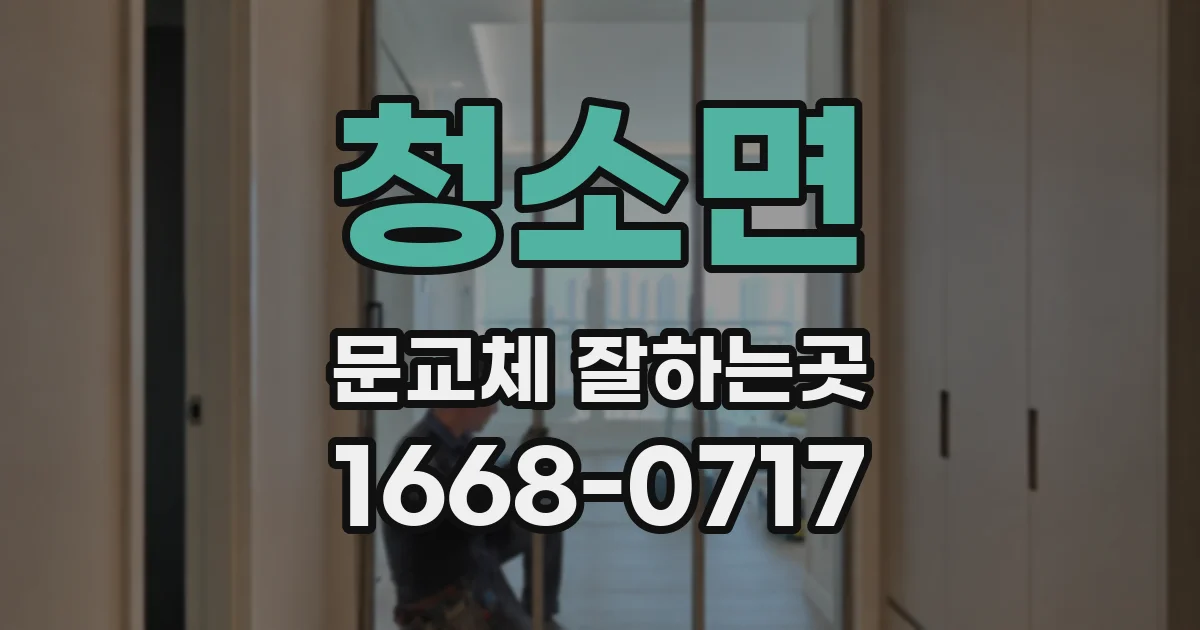 청소면 문교체 잘하는곳