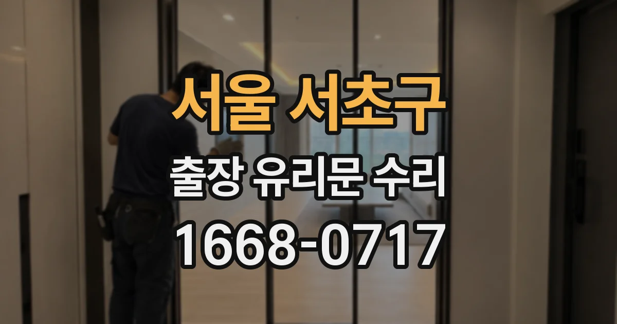 서울 서초구 출장 유리문 수리