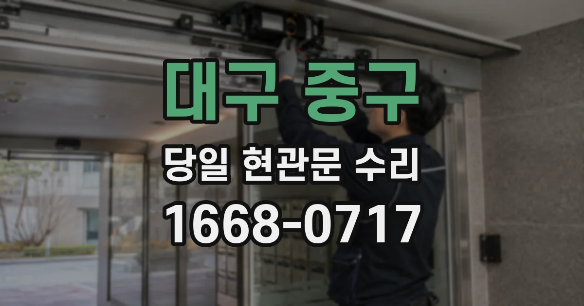 대구 중구 당일 현관문 수리