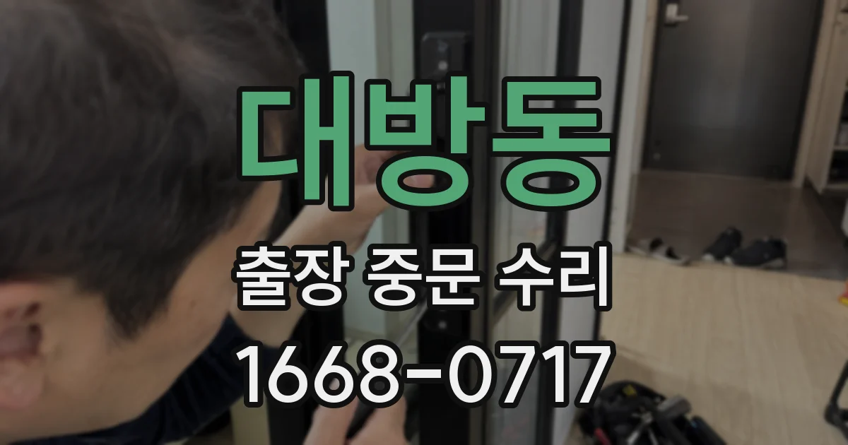 대방동 출장 중문 수리