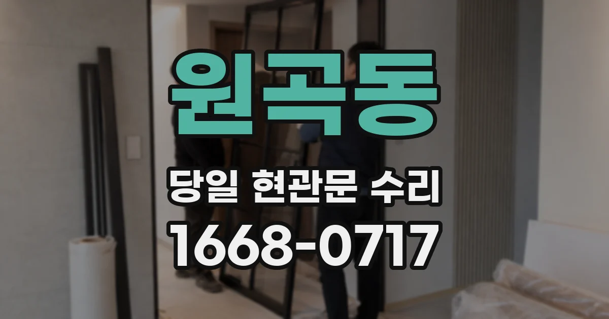 원곡동 당일 현관문 수리