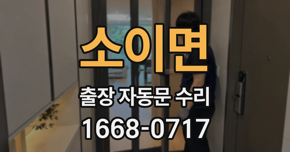 소이면 출장 자동문 수리