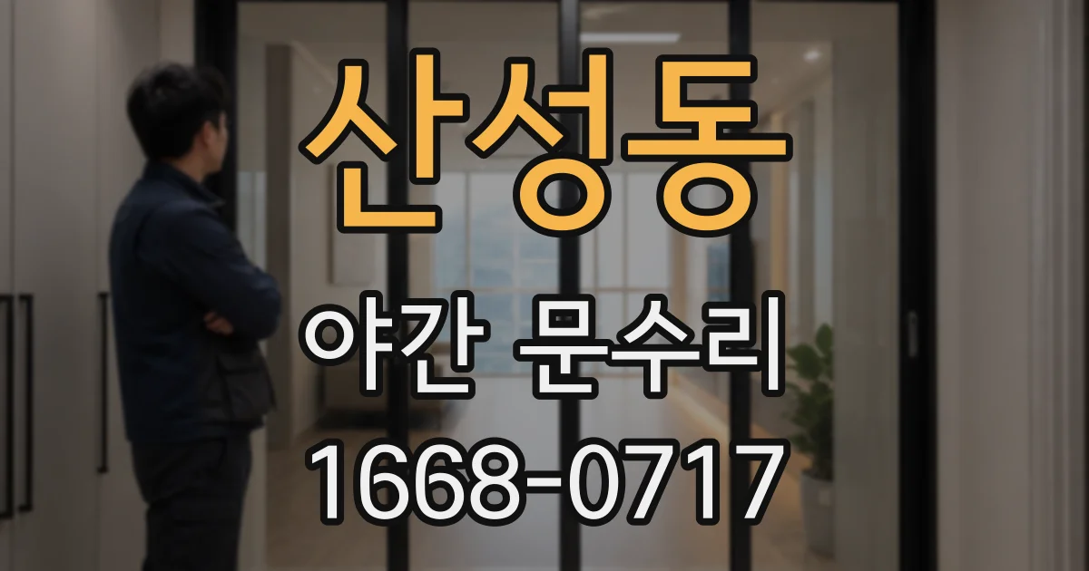 산성동 야간 문수리
