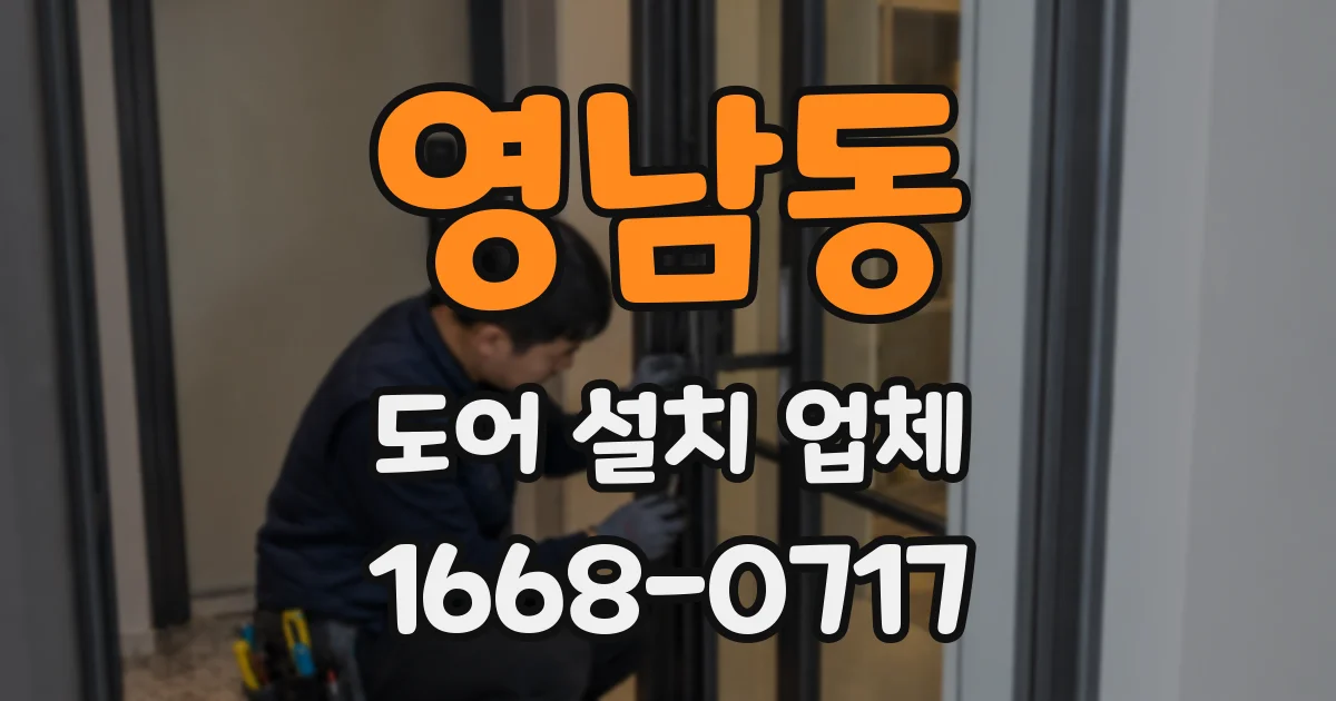 영남동 도어 설치 업체