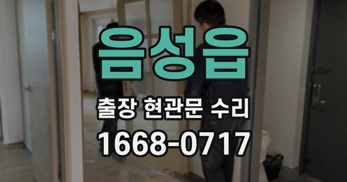음성읍 출장 현관문 수리