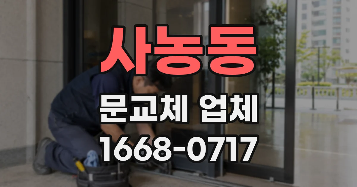 사농동 문교체 업체