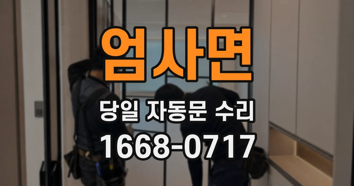 엄사면 당일 자동문 수리