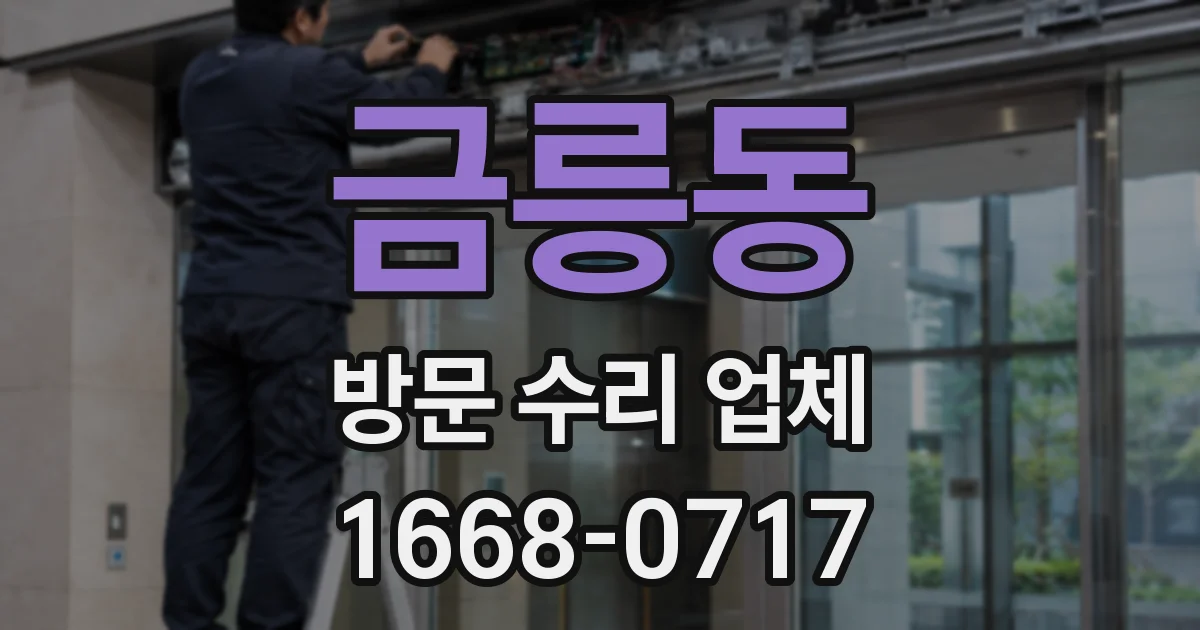 금릉동 방문 수리 업체