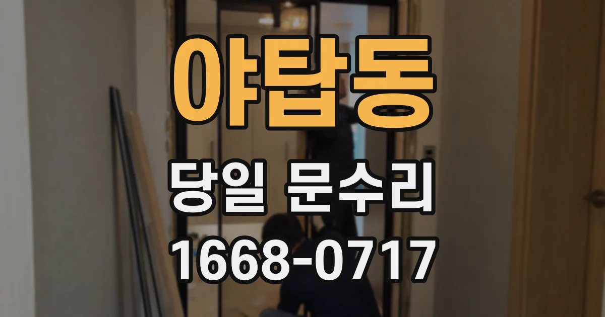 야탑동 당일 문수리