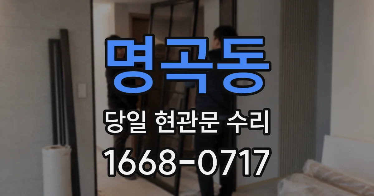 명곡동 당일 현관문 수리