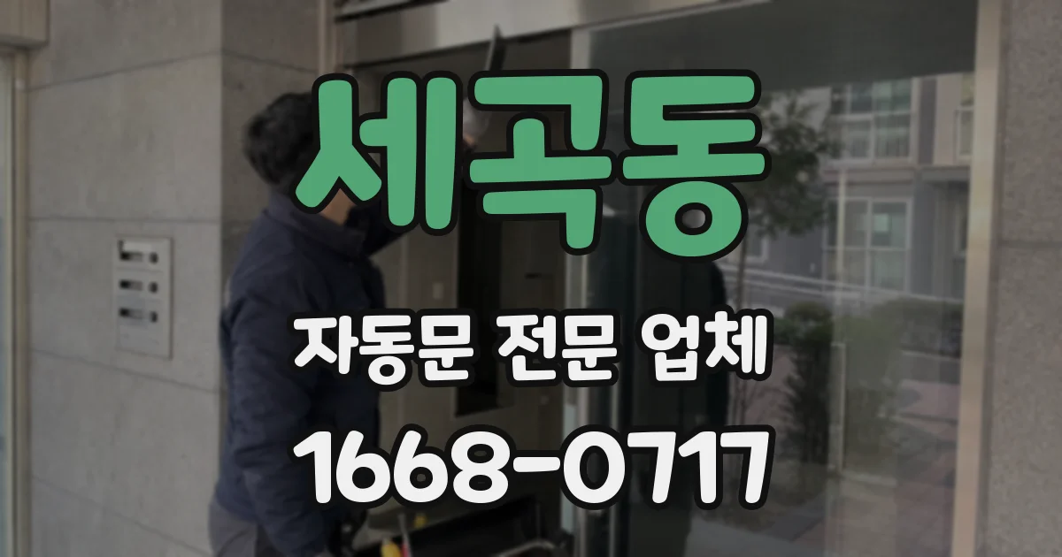 세곡동 자동문 전문 업체