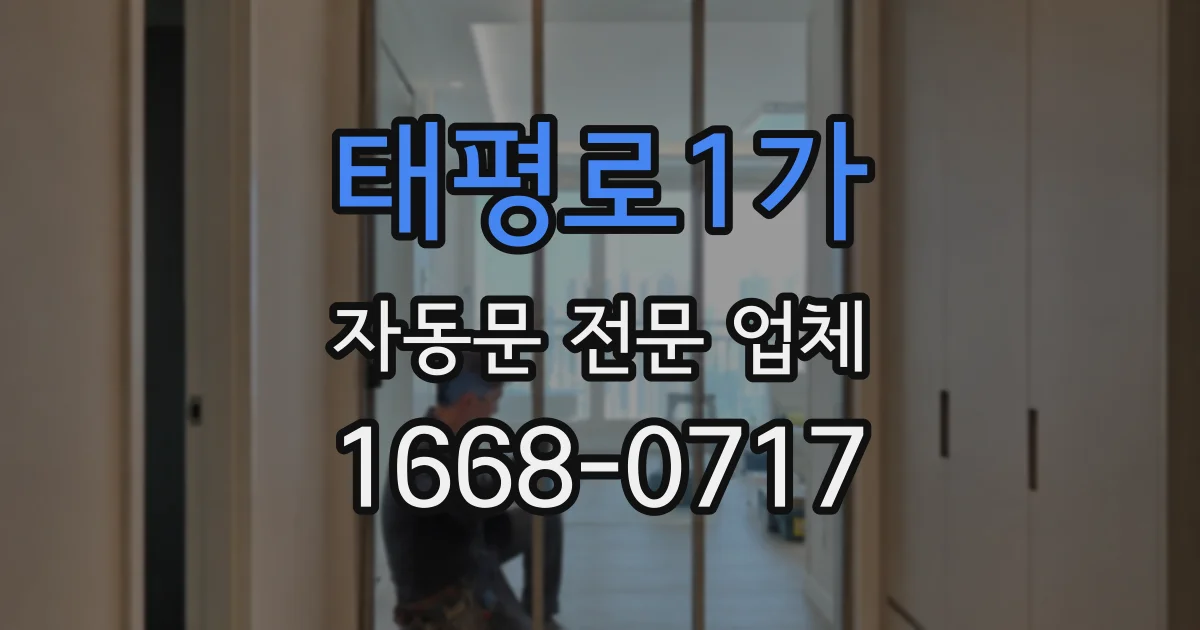 태평로1가 자동문 전문 업체