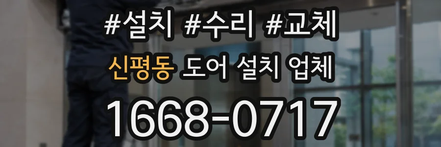 신평동 도어 설치 업체