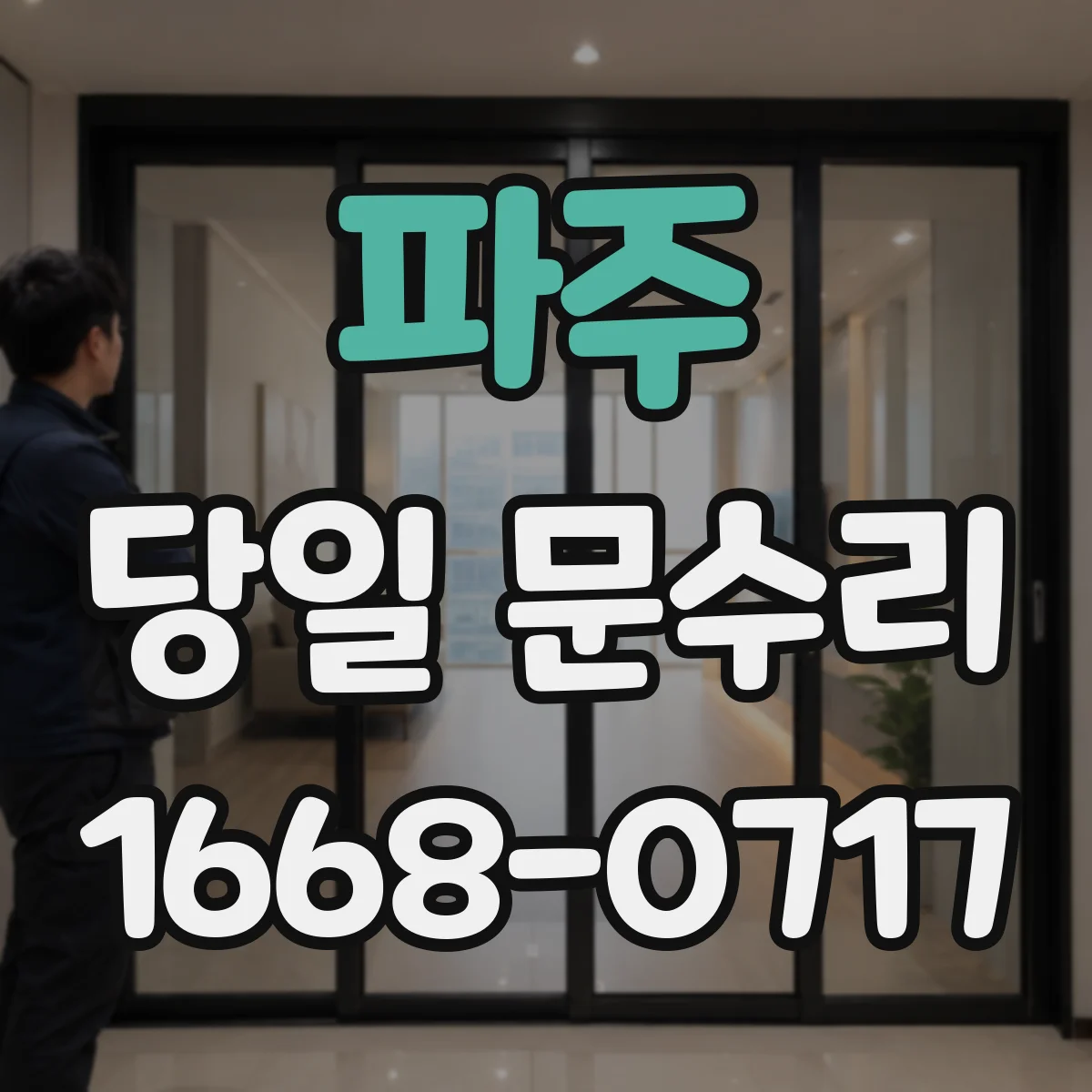 파주 당일 문수리 잠금레버 작동불량 당일 현장 수리