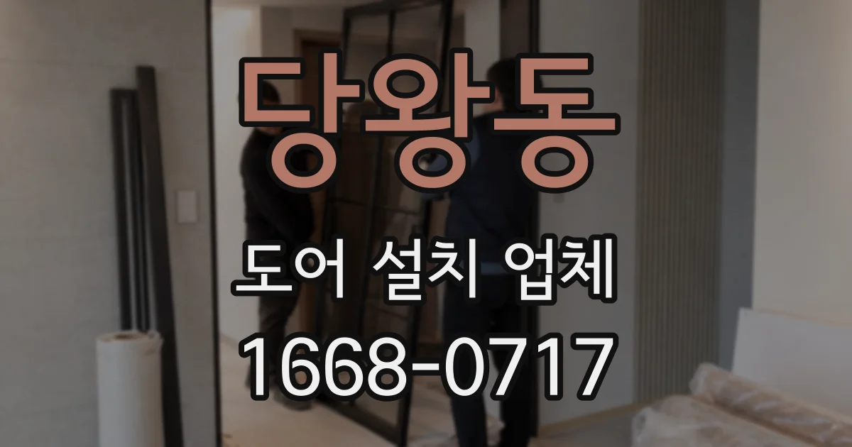 당왕동 도어 설치 업체