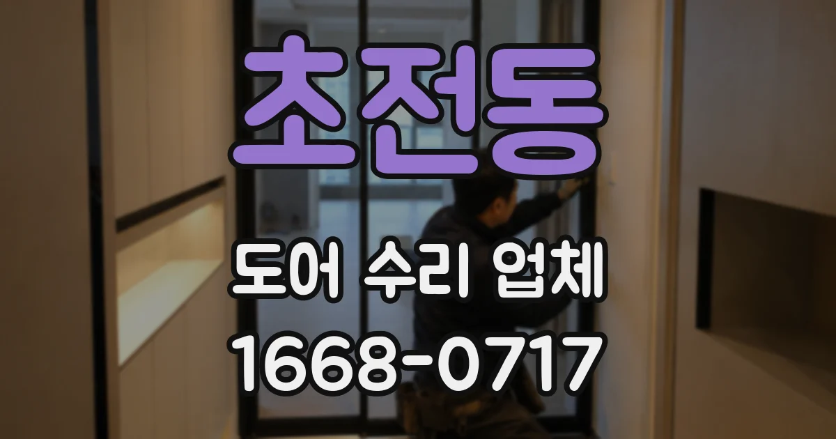 초전동 도어 수리 업체