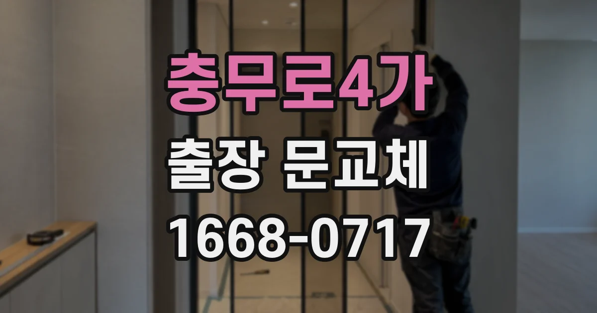충무로4가 출장 문교체