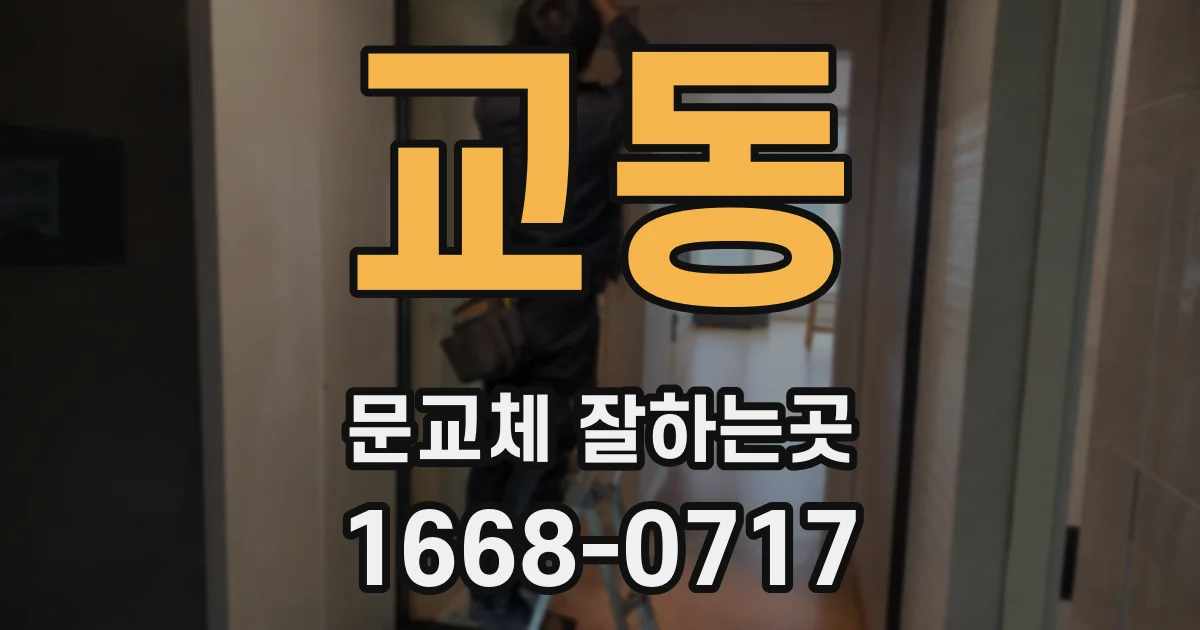 교동 문교체 잘하는곳