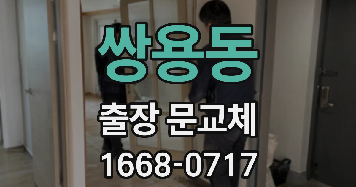 쌍용동 출장 문교체
