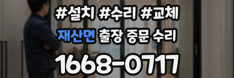 재산면 출장 중문 수리