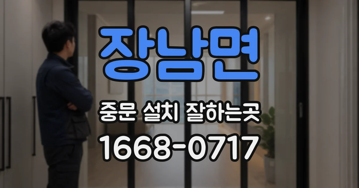 장남면 중문 설치 잘하는곳