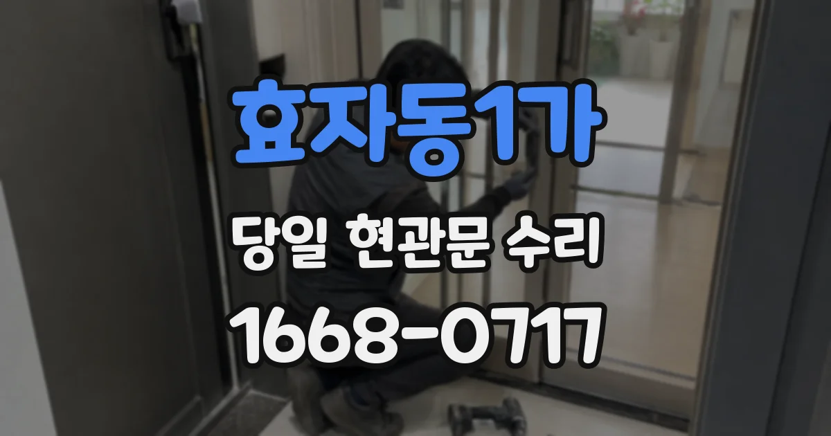 효자동1가 당일 현관문 수리
