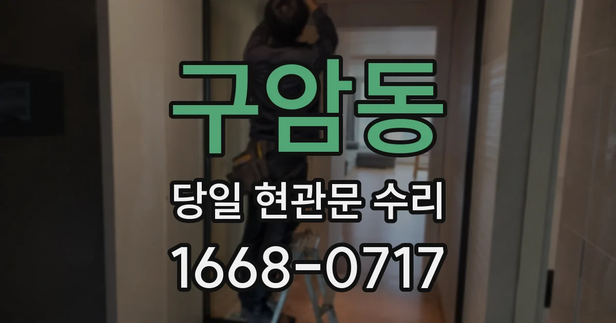 구암동 당일 현관문 수리