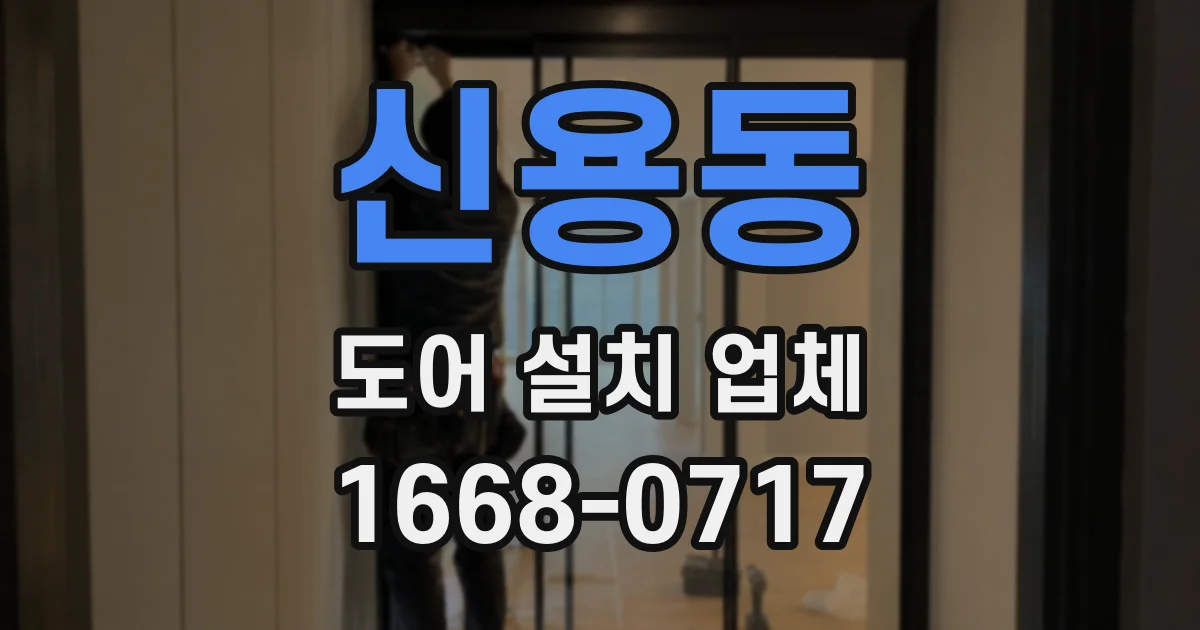 신용동 도어 설치 업체