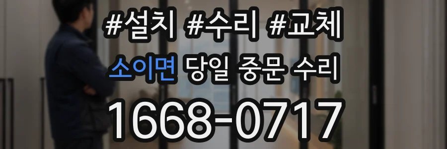 소이면 당일 중문 수리