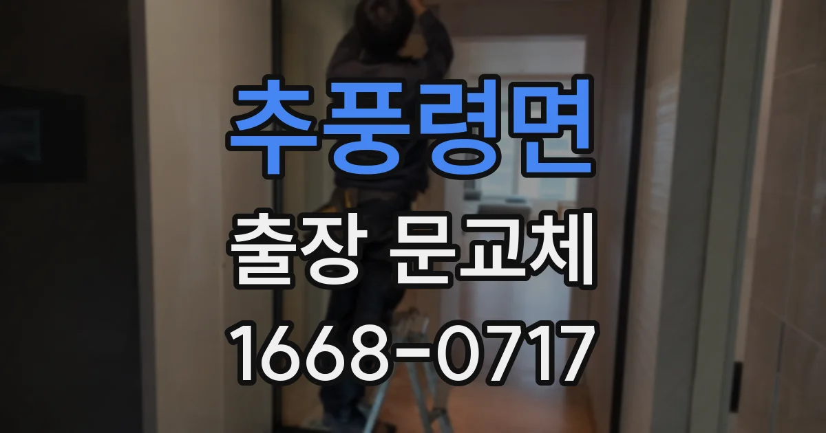 추풍령면 출장 문교체