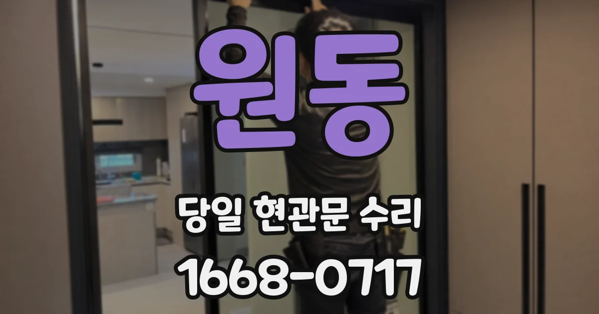 원동 당일 현관문 수리