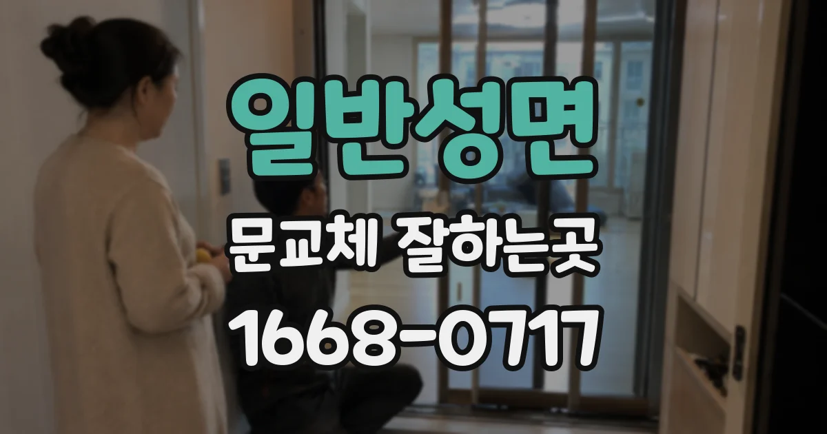 일반성면 문교체 잘하는곳