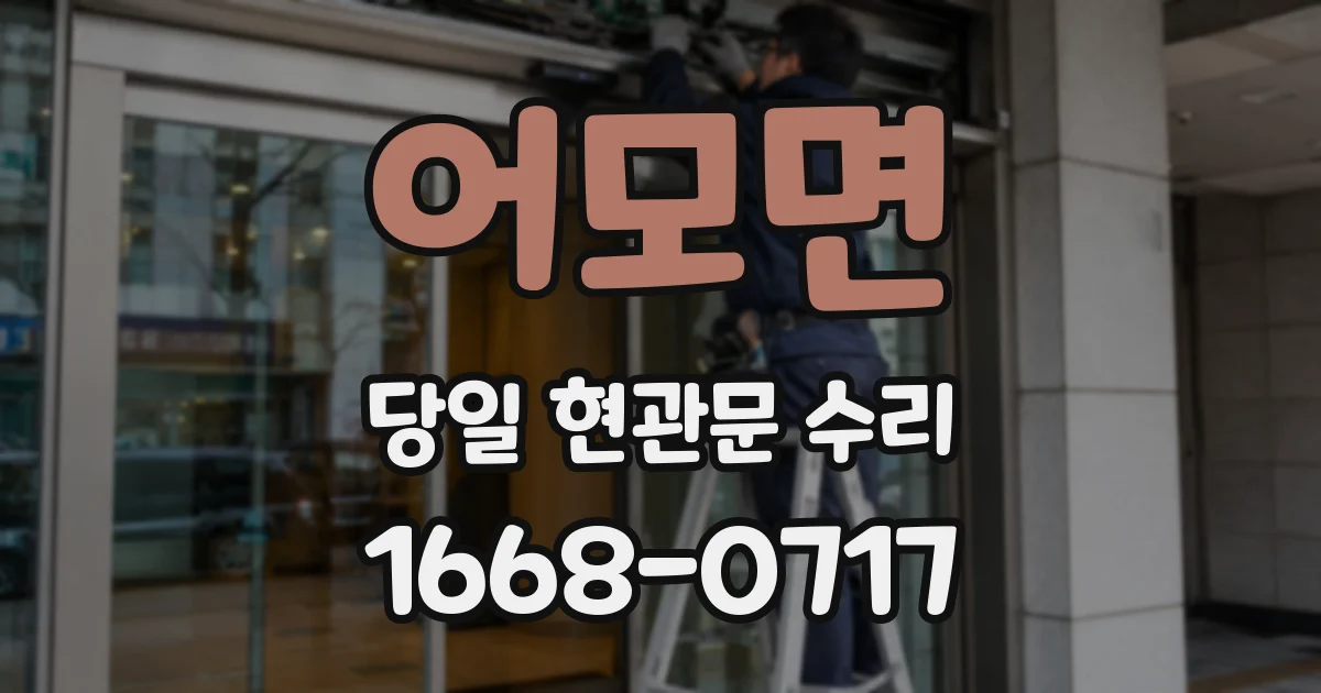 어모면 당일 현관문 수리