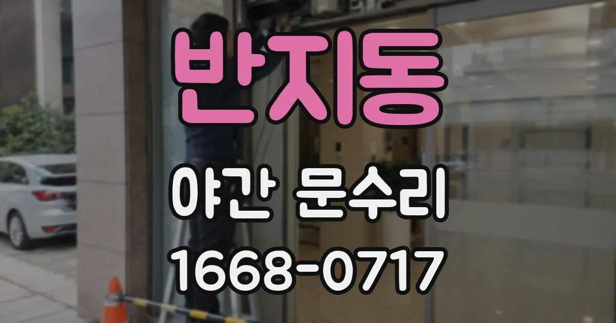 반지동 야간 문수리