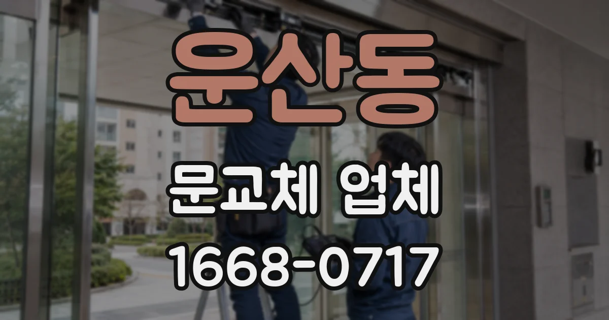 운산동 문교체 업체