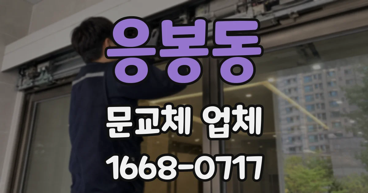 응봉동 문교체 업체