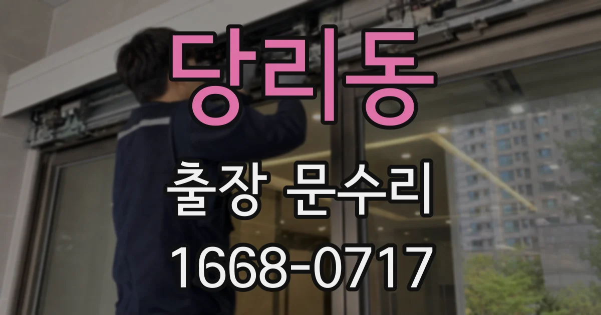 당리동 출장 문수리