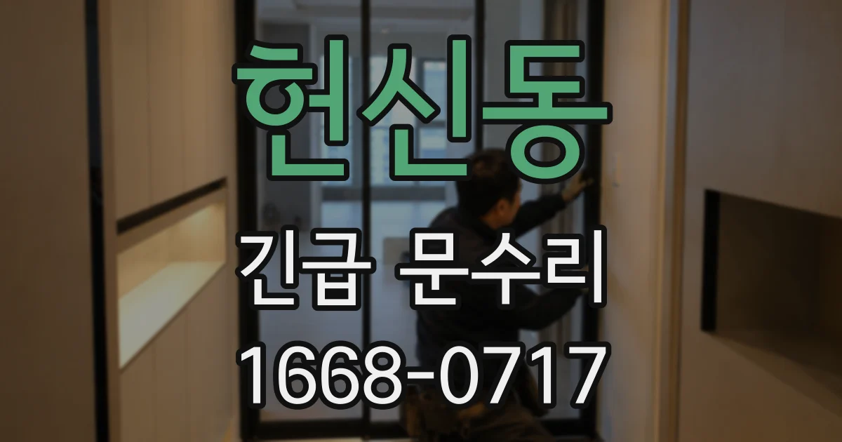 헌신동 긴급 문수리
