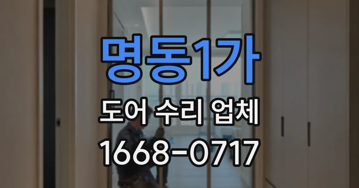 명동1가 도어 수리 업체