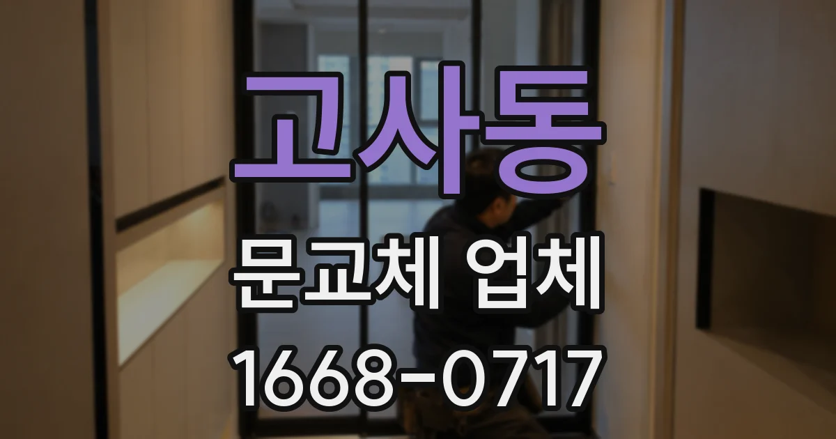 고사동 문교체 업체
