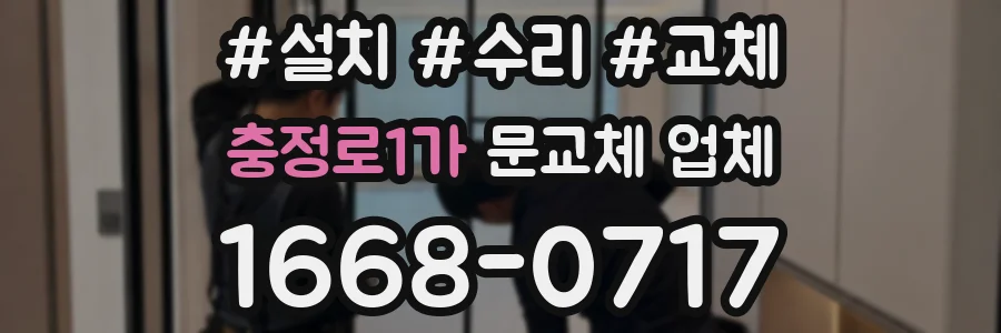 충정로1가 문교체 업체