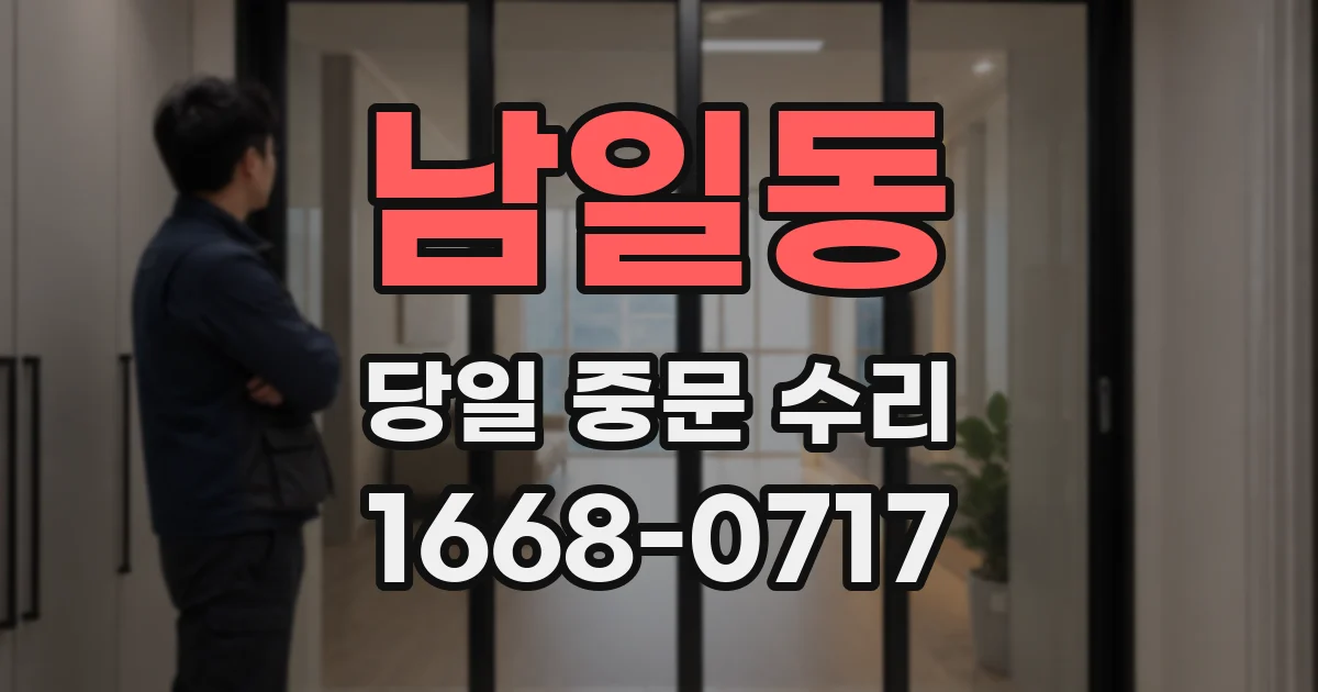 남일동 당일 중문 수리