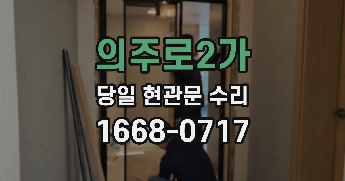 의주로2가 당일 현관문 수리