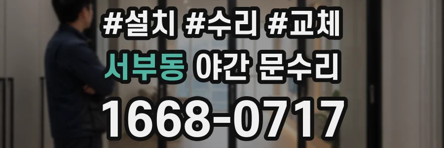 서부동 야간 문수리